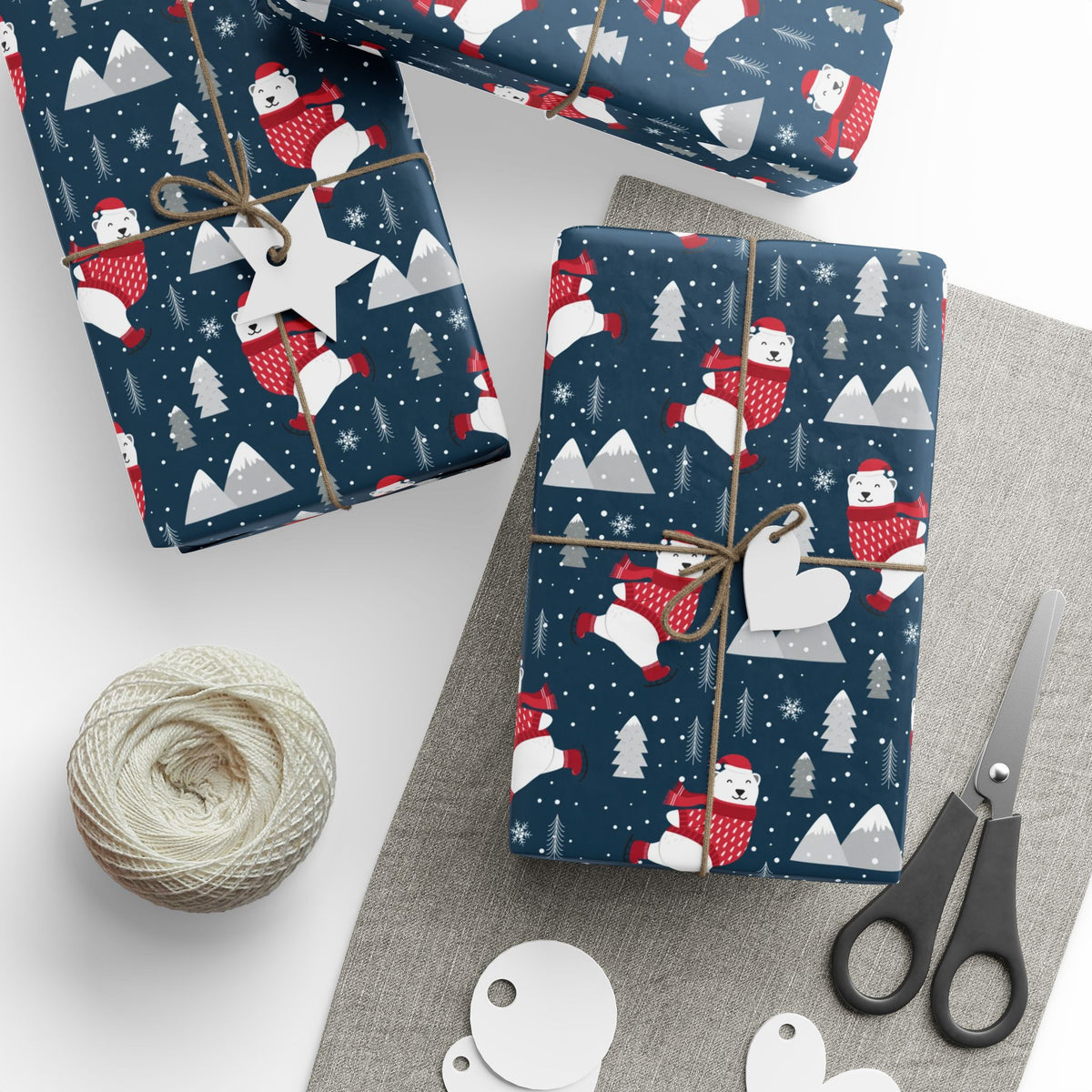 Polar Bear on Ice | Holiday Patterns Wrapping Paper