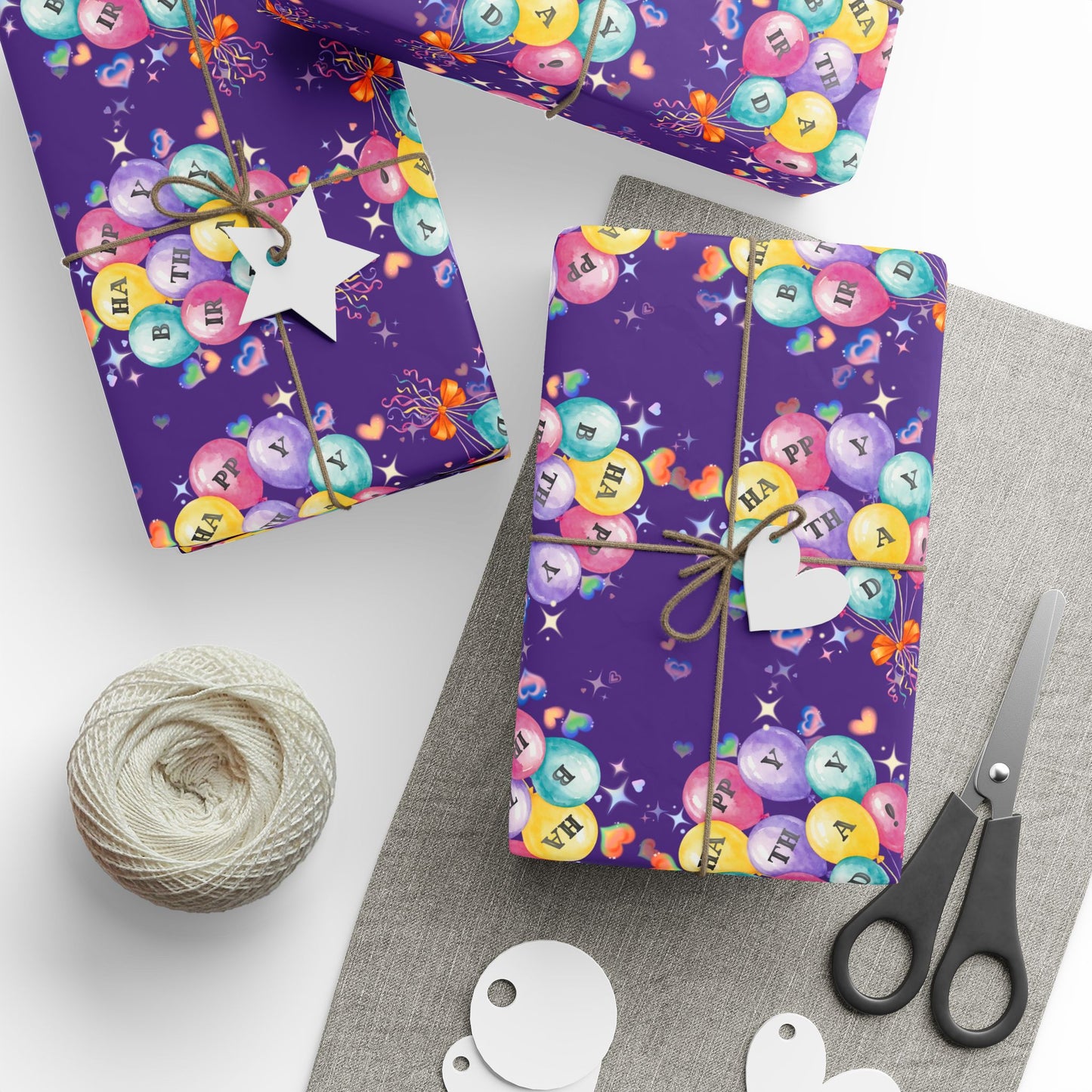Birthday Balloons | Purple | Wrapping Papers