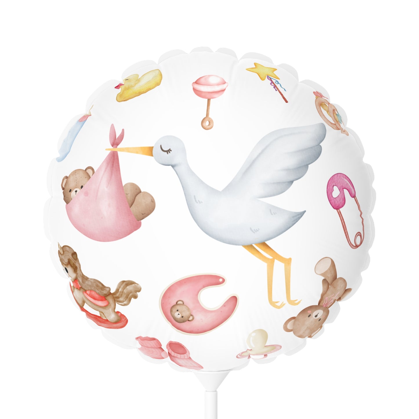 It’s a Girl | New Arrival Balloon (Round and Heart-shaped), Air Only 11"