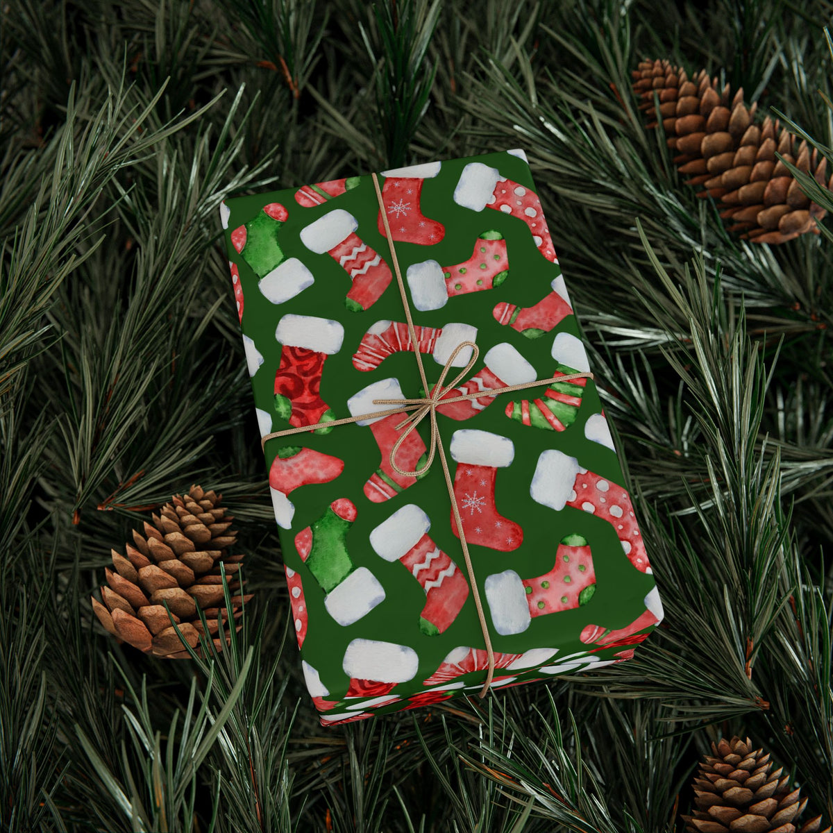 Stockings and Cheer | Holiday Patterns Wrapping Paper