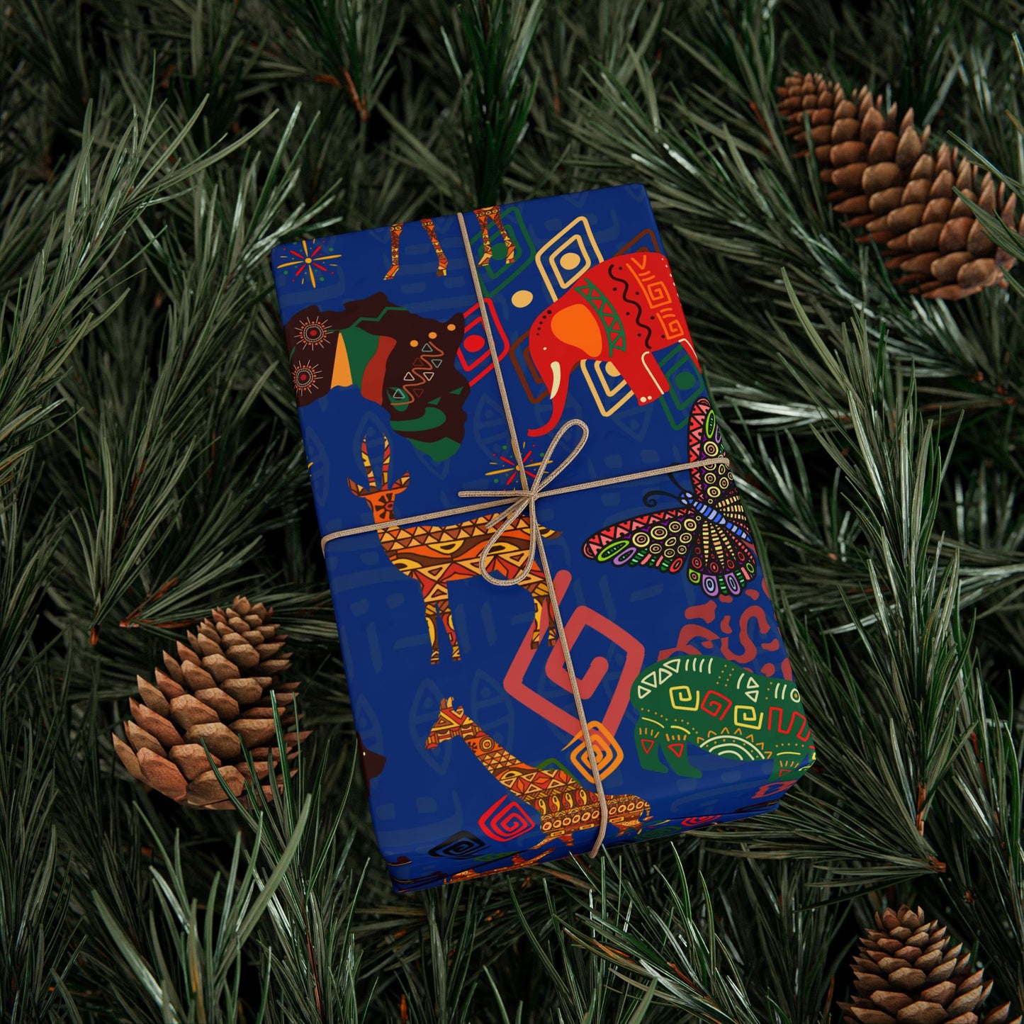 Wrapping Papers - Savannah Safari (Night Waters) Gift Wrap Papers Animals and Africa Prints Gift Wrap