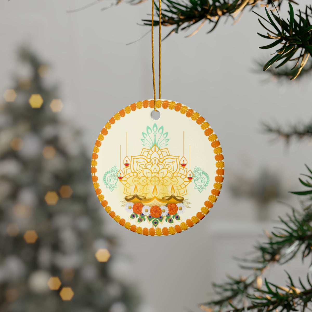 Peacock by Light | Heirloom Ceramic Ornaments (1pc, 3pcs)