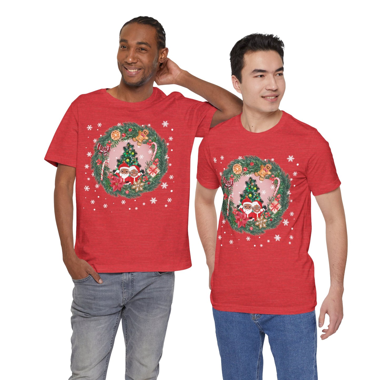 Santa Family / Christmas Short Sleeve Tee | Unisex Jersey