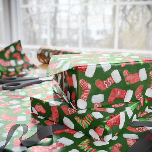 Stockings and Cheer | Holiday Patterns Wrapping Paper