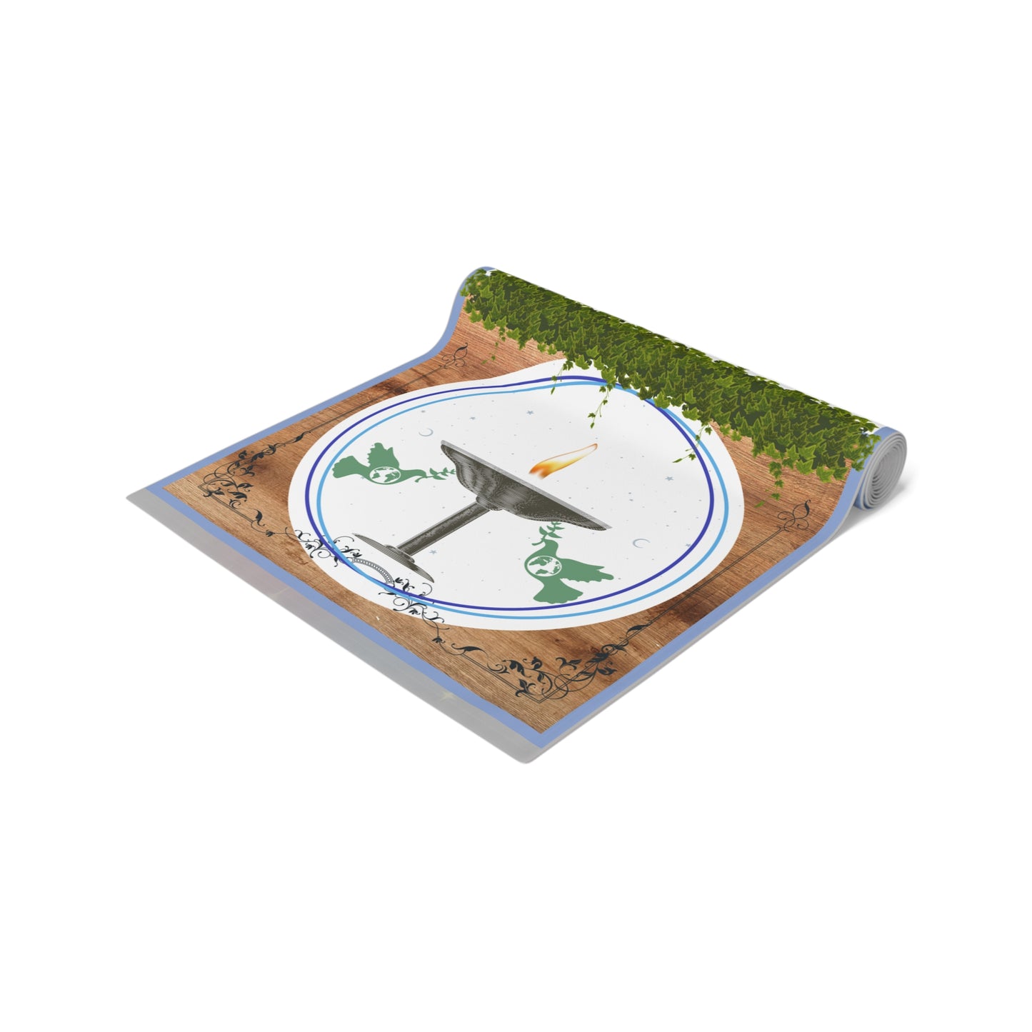 The Flaming Chalice | UUs / CUUPs Feast | Table Runner (Cotton, Poly)