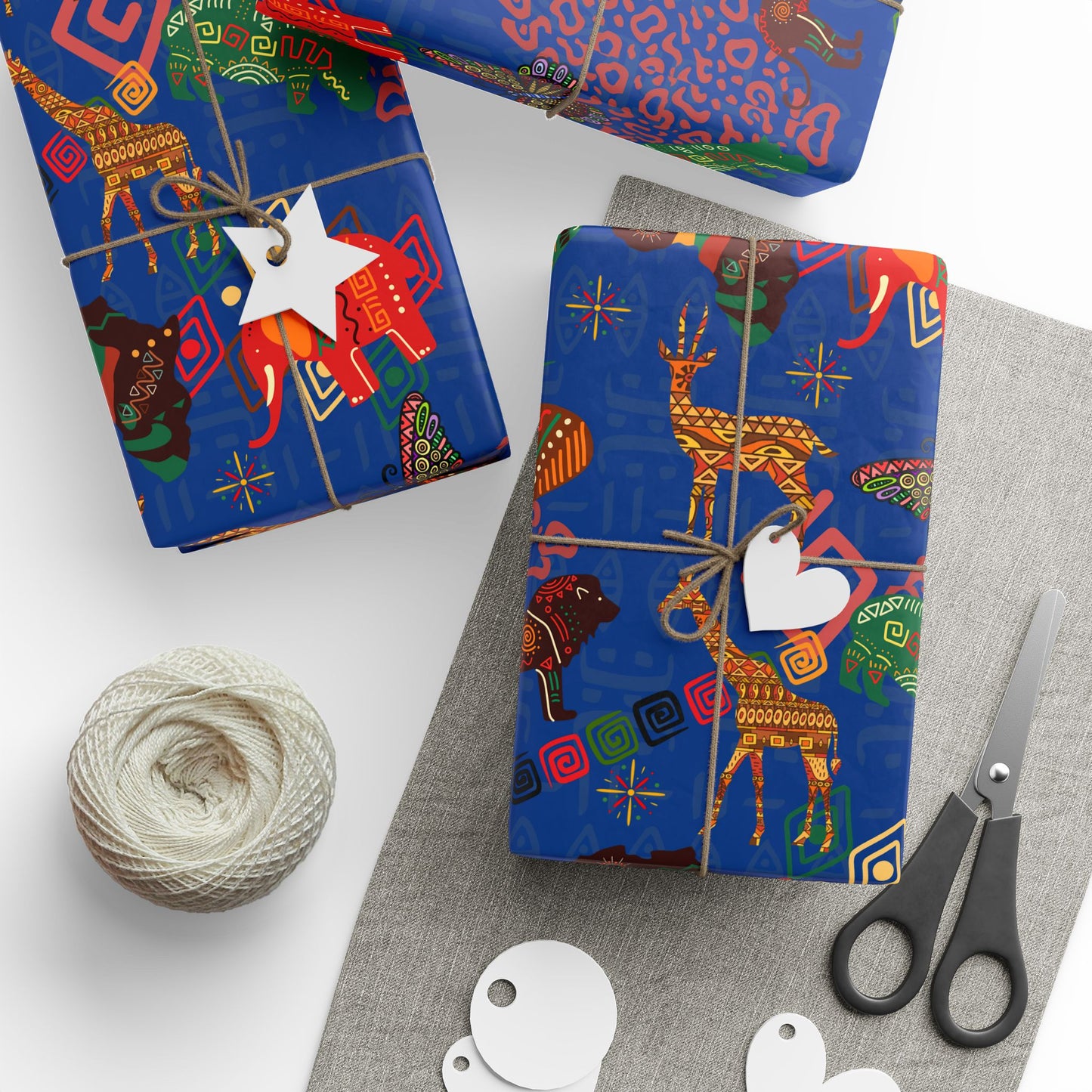 Wrapping Papers - Savannah Safari (Night Waters) Gift Wrap Papers Animals and Africa Prints Gift Wrap