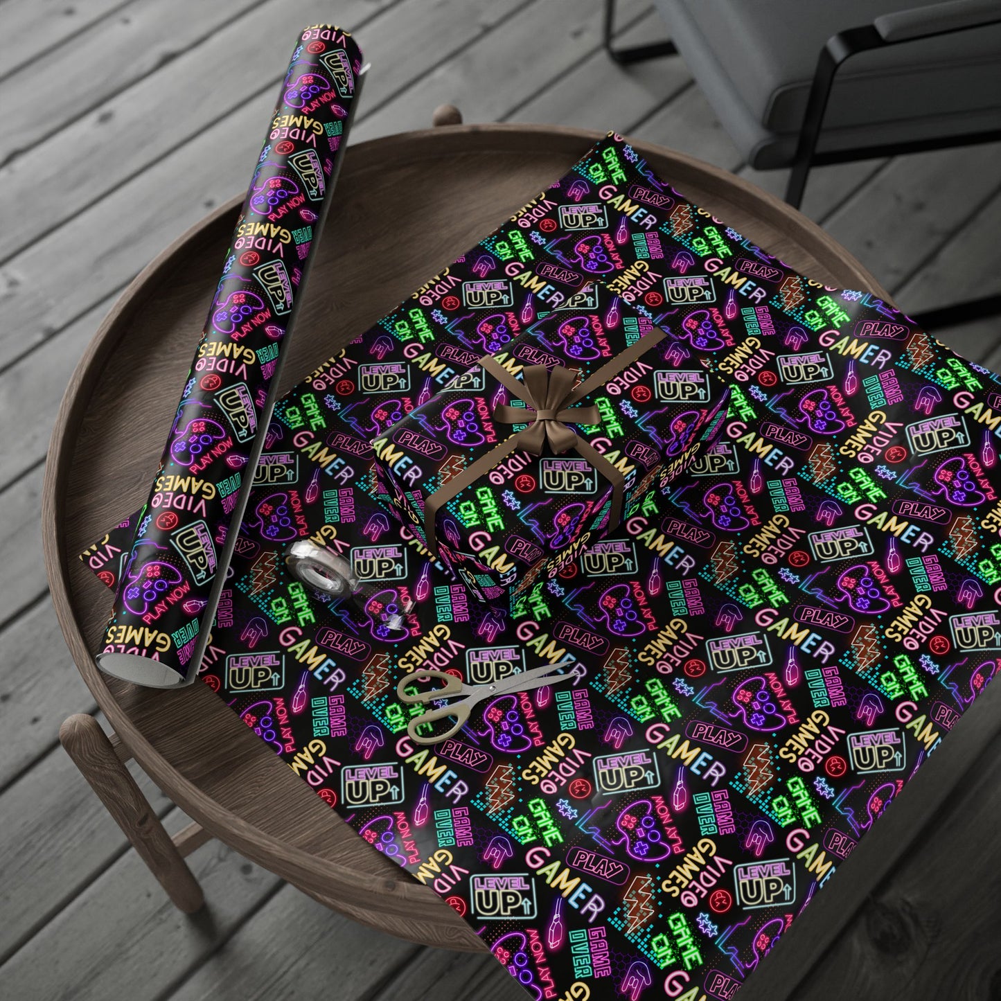 Gaming Cafe Gift Wrap | Join Like Subscribe Now | Gamers Lifetime Membership Wrapping Paper