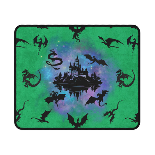 World of Dragons Mouse Pad | Green Gothic Gaming Pad