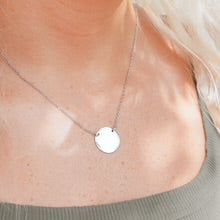 Customize Mini Engraved Circle Necklace — Personalized Disc Pendant Jewelry