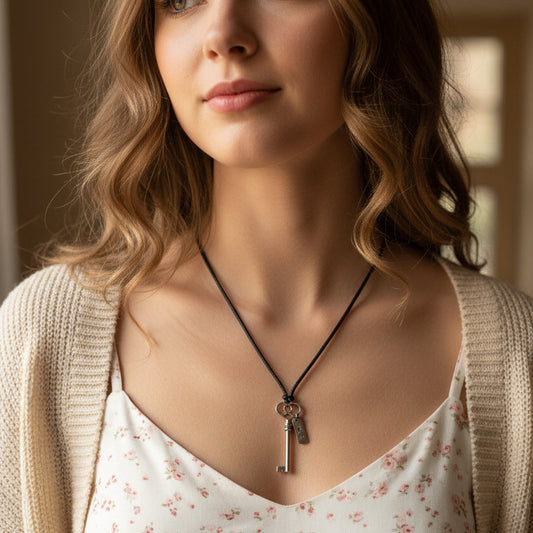 Positive Key Necklace | Adjustable Cord