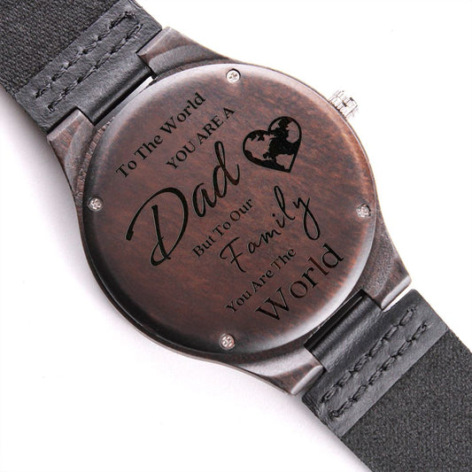 World's Best Dad | Engraved Wooded Watch