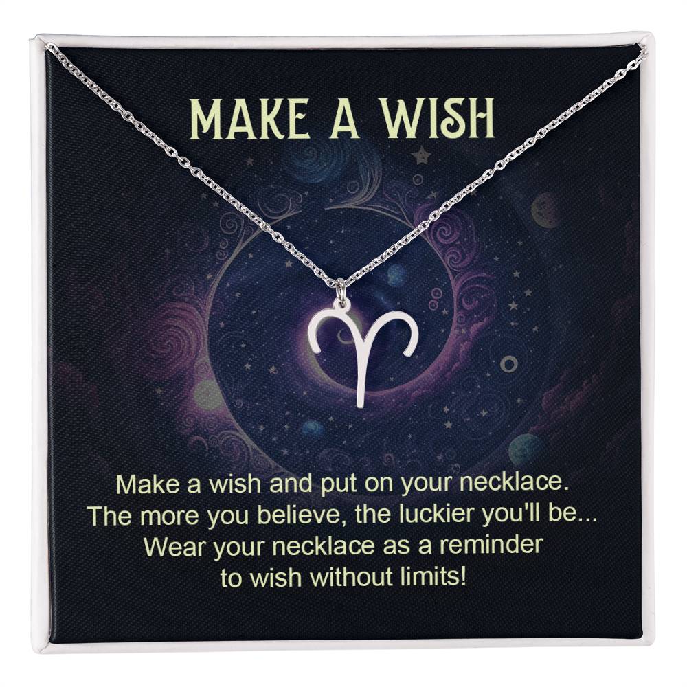 Make A Wish | You Are A Wish Come True | Zodiac Pendant | Silver / Gold