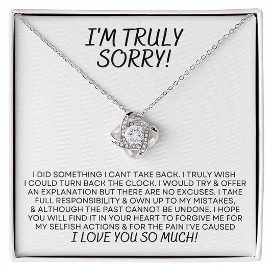 I'm Truly Sorry| Forgive Me - Love Knot Necklace